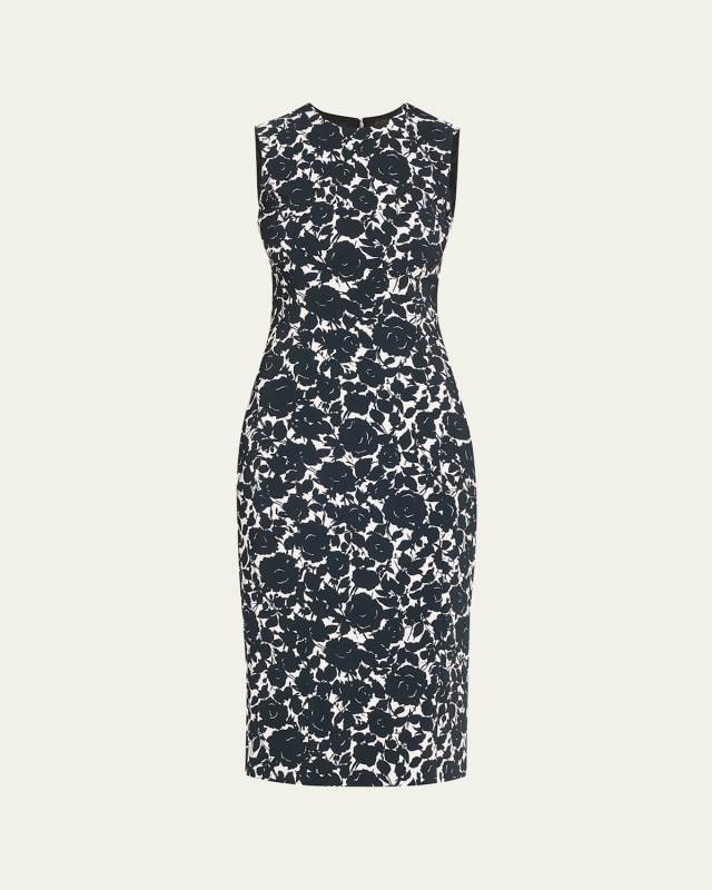 Floral Sheath Midi Dress